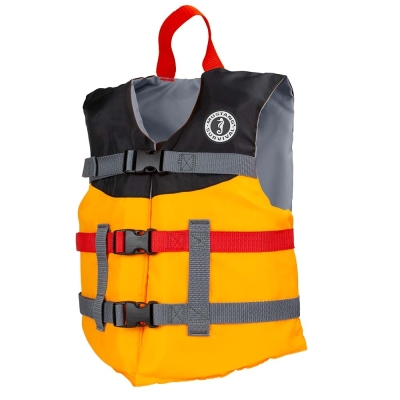 Chaleco de Espuma para Alquiler Mustang para Jóvenes - Mango/Negro