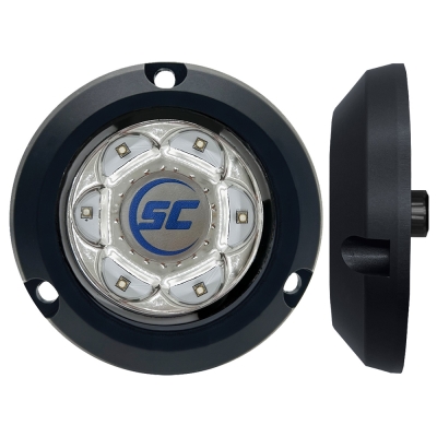 Luz Subacuática de Montaje en Superficie de Compuesto Polimérico Serie SC2 Shadow-Caster - Bimini Blue