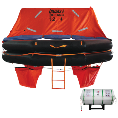 Revere Lalizas Life Raft Solas Oceano - 12 Person - Throw overboard - Flat Pack