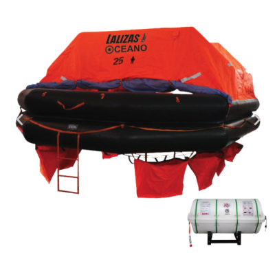 Revere Lalizas Life Raft Solas Oceano - 25 Person - Throw overboard - Canister