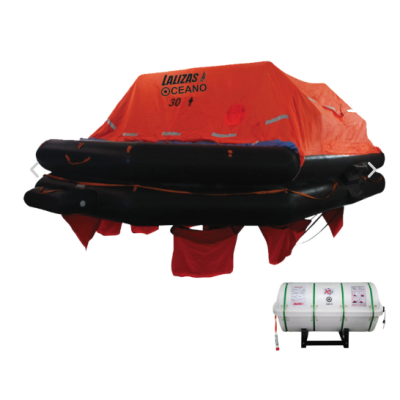 Revere Lalizas Life Raft Solas Oceano - 30 Person - Throw overboard - Canister