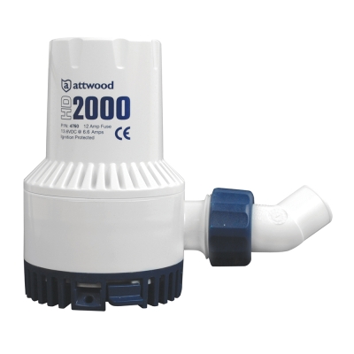 Attwood Heavy-Duty Bilge Pump 2000 Series - 12V - 2000 GPH 4760-4