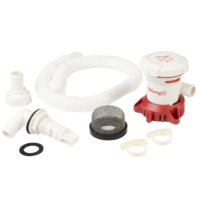 Bomba de Achique Manual Attwood Tsunami MK2 T500 con Kit de Instalación - 500 GPH 12V
