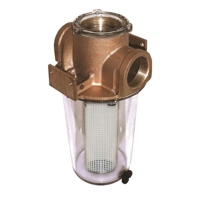 Colador de Agua de Mar GROCO Serie ARG-755 de 3/4\" con Canasta de Plástico No Metálico
