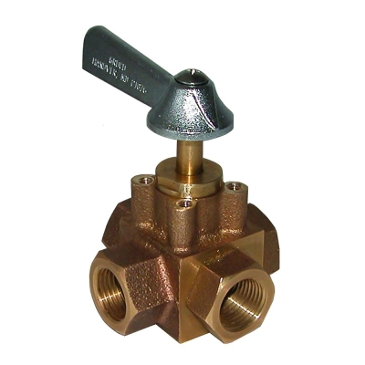 GROCO 1/2\" 4-Port Tank Selector Valve FV-450-X