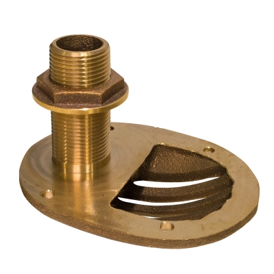 Pasacascos con Toma Combinada de Bronce GROCO 1-1/4\" con Tuerca