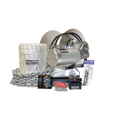 Lone Star Marine - GX3 - Winche de Ancla Serie GX - 1500/2000w - 12/24V - CARGA MÁXIMA de 7200 lbs (3265 Kg) - GX3 8mm Combo