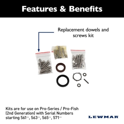 Lewmar PS Kit de Sellos, Pasadores y Tornillos 66000104