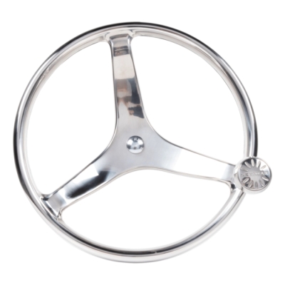 Lewmar Power Grip Boat Steering Wheel with 5/8" Welded Nut - 13.5" Cast Stainless Steel