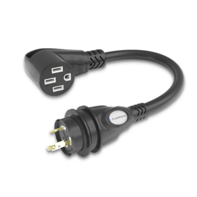 Furrion Pigtail Adapter - 50A Connector to 30A Plug, Black FP5230R-SB