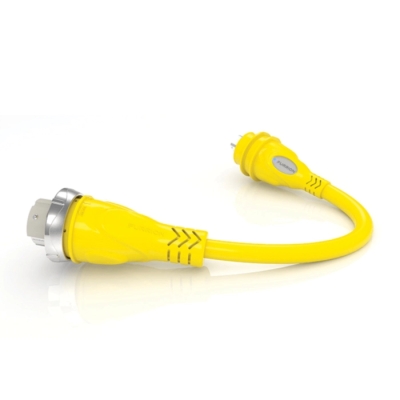 Furrion Adaptador Pigtail - Conector 50A 125V a Enchufe 30A, Amarillo FP5030-SY