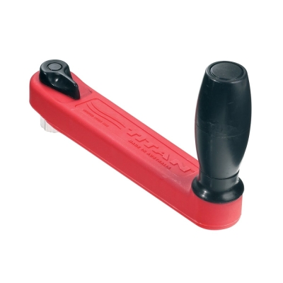 Lewmar 10" Single Grip Winch Handle, Locking, Red with Black Grip