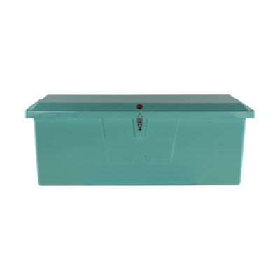 Taylor Made Stow N’ Go Deep Fiberglass Dock Box, Medium (27"H X 72"W X 26"D), Seafoam Green 83554SF