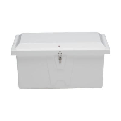 Taylor Made Stow N' Go Cofre de Muelle de Perfil Bajo de Fibra de Vidrio, Pequeño (20"H X 40"W X 19"D), Blanco 83550