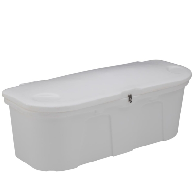 Taylor Made Stow 'N Go Caja de Almacenamiento para Muelle y Terraza de Polietileno Blanca - 67.75" L x 27.75" W x 26" H 123750