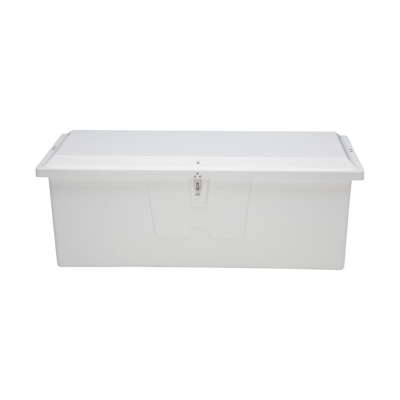Taylor Made Stow N’ Go Deep Fiberglass Dock Box, Medium (27"H X 72"W X 26"D), White 83554