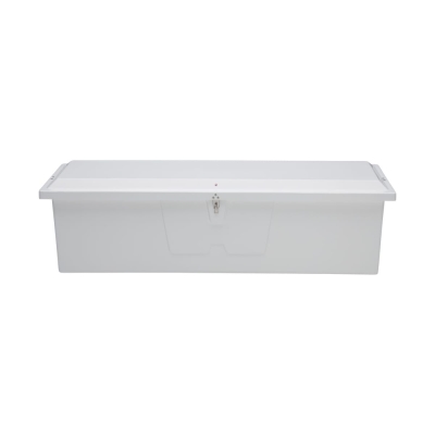 Taylor Made Stow N' Go Cofre de Muelle Estándar de Fibra de Vidrio, Grande (24"H X 85"W X 22"D), Blanco 83551