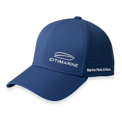 Blue Performance Hat – Lightweight Ventilated Marine Cap with Adjustable Fit