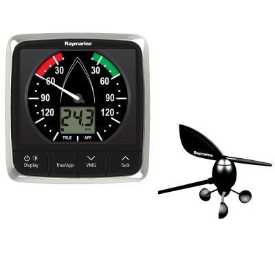 Sistema de Pantalla de Viento Raymarine i60 con Transductor de Veleta de Tope de Mástil
