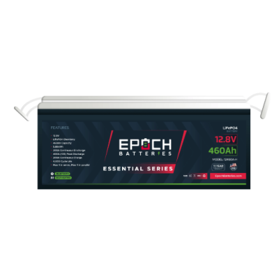 Epoch 12V 460Ah Marine Lithium Battery – Essential Series Heated & Bluetooth LiFePO4 Deep Cycle