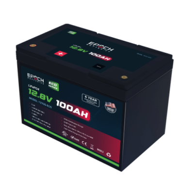 Batería de Litio Marina Epoch 12V 100Ah – Eco Series LiFePO4 Ciclo Profundo | Potencia Liviana y Confiable