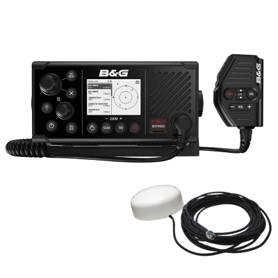 B&G V60-B VHF Marine Radio with DSC, Class B AIS (Tx/Rx) & GPS-500 Antenna – NMEA 2000