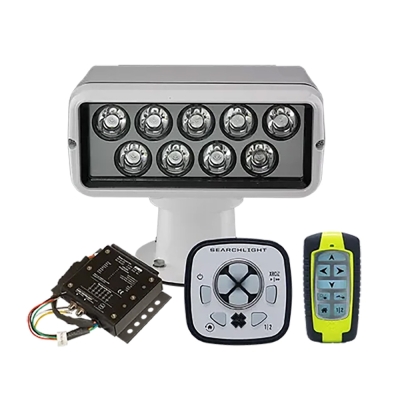 Reflector LED Blanco ACR RCL-100 con teclado de control cableado URP-103, controlador maestro URC-104 y control remoto inalámbri