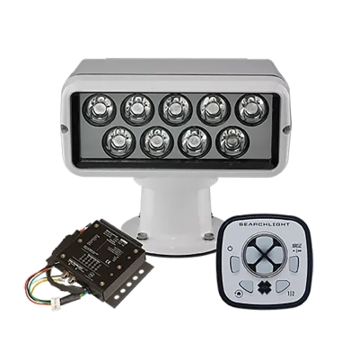 ACR RCL-100 LED White Searchlight w/URP-103 Wired Point Pad &amp; URC-104 Master Controller 1978