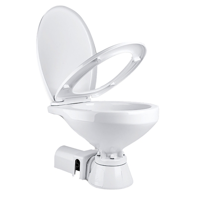 Commodore Electric Marine Toilet - Rear Macerator - Regular Size CM1RMT