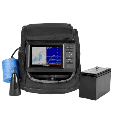 Garmin ECHOMAP UHD2 con Llave 5\" cv, Paquete para Pesca en Hielo con Transductor Dual Beam-IF ECHOMAP UHD2 53cv