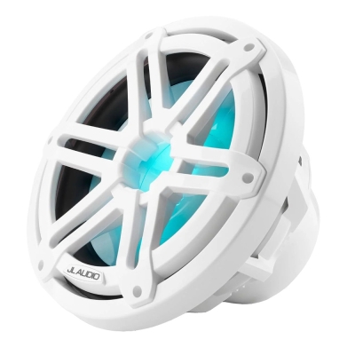 JL Audio M3 10\" Marine Subwoofer w/Gloss White Sport Grille &amp; RGB LED Lighting - M3-10IB-S-Gw-i-4 010-03265-00