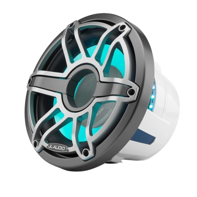 JL Audio M6 10\" Marine Subwoofer w/Titanium Sport Grille &amp; Transflective&trade; LED Lighting - M6-10W-S-GmTi-i-4 010-03491-