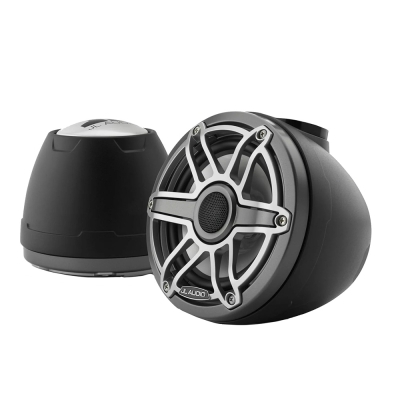 JL Audio M6 VeX&trade; Series 6.5\" Enclosed Coaxial Speakers w/Titanium Sports Grilles - M6-650VEX-Mb-S-GmTi 010-03263-00