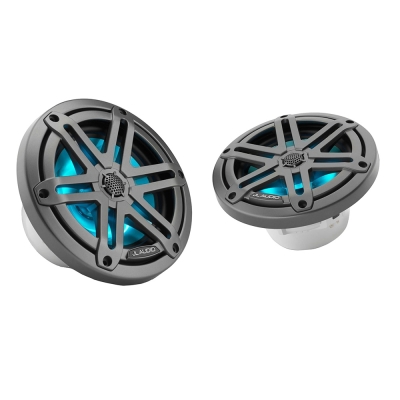 JL Audio M3 Series 6.5\" Marine Coaxial Speakers w/Grey Metallic Sport Grilles w/RGB LED Lighting - M3-650X-S-Gm-i 010-03062-00