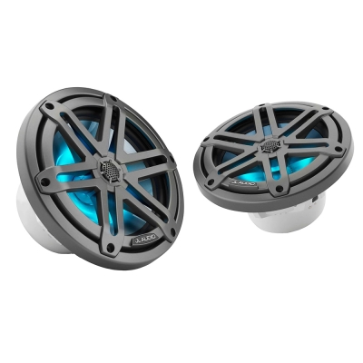 JL Audio M3 Series 7.7\" Marine Coaxial Speakers w/Grey Metallic Sport Grilles w/RGB LED Lighting - M3-770X-S-Gm-i 010-03067-00