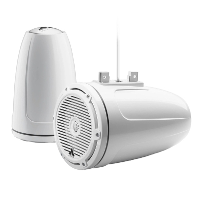 JL Audio M3 Series 7.7\" Enclosed Tower Coaxial System w/Gloss White Classic Grille - M3-770ETXv3-Gw-C-Gw 010-03266-00