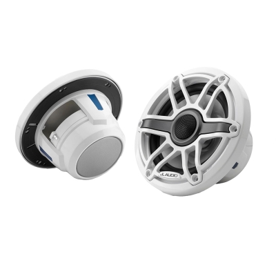 JL Audio M6 Series 6.5\" Marine Coaxial Speakers w/Gloss White Sport Grille - M6-650X-S-GwGw 010-03090-00