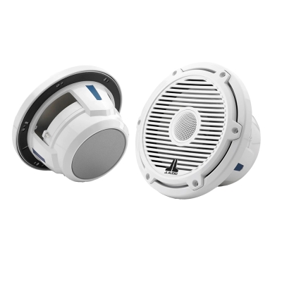 JL Audio M6 Series 7.7\" Marine Coaxial Speakers w/Gloss White Classic Grille - M6-770X-C-3GW 010-03498-00