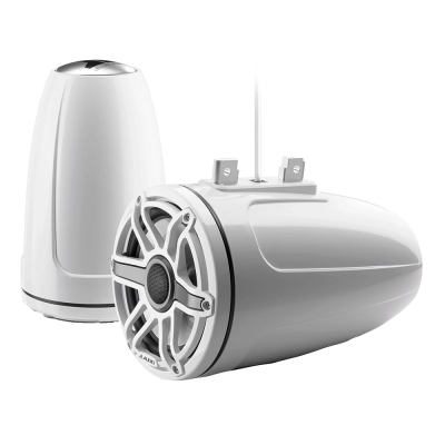 JL Audio M6 Series 7.7\" Enclosed Tower Coaxial System w/Gloss White Sport Grille - M6-770ETXv3-Gw-S-GwGw 010-03277-00