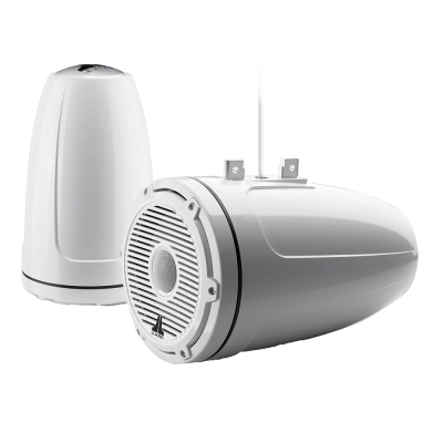Sistema Coaxial de Torre con Caja Serie M6 de 8.8\" JL Audio con Rejilla Clásica Blanco Brillante - M6-880ETXv3-Gw-C-3Gw