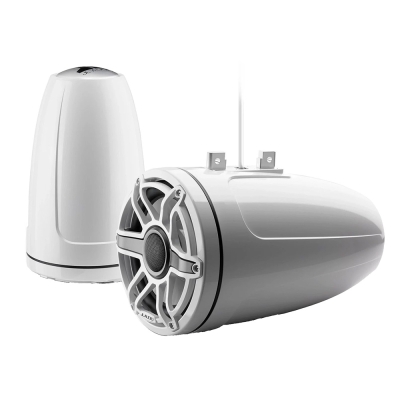 Sistema Coaxial de Torre con Caja Serie M6 de 8.8\" JL Audio con Rejilla Sport Blanco Brillante - M6-880ETXv3-Gw-S-GwGw