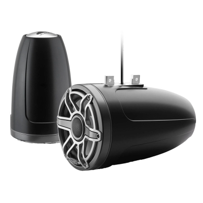 Sistema Coaxial de Torre con Caja Serie M6 de 8.8\" JL Audio con Rejilla Sport Titanio - M6-880ETXv3-Sb-S-GmTi