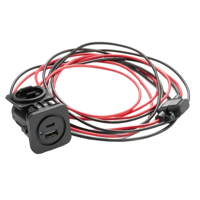 JL Audio USB-C and USB-A Charging Jack f/Panel Mounting - XMD-USBCA/CHG2X-PNL 010-13623-00