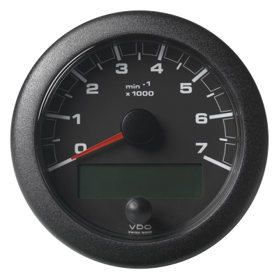 Tacómetro NMEA 2000 OceanLink Veratron de 3-3/ 8\" (85MM) - 7000 RPM - Bisel de Esfera Negro