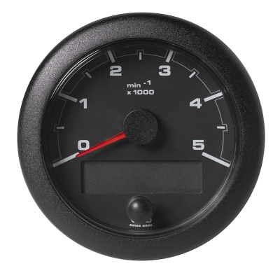 Tacómetro NMEA 2000 OceanLink Veratron de 3-3/ 8\" (85MM) - 5000 RPM - Bisel de Esfera Negro