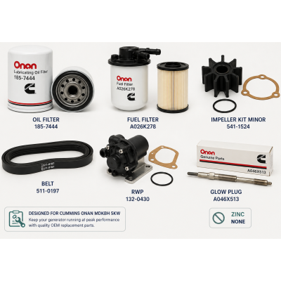 Cummins Onan Kit de Repuestos / Mantenimiento para Generadores Marinos MDKBH 5 Kw