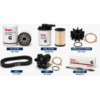 Cummins Onan MDKBJ 7.5KW Marine Generator Maintenance Spare Parts Kit
