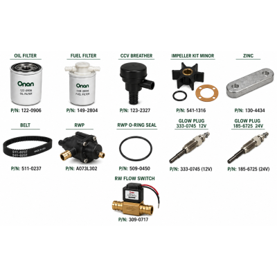Cummins Onan MDKDS 29KW Kit de Repuestos de Mantenimiento para Generador Marino