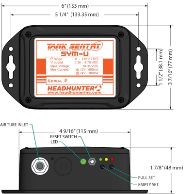 Headhunter SYM-U Tank Sentry Fluid Level Monitor Sensor Module