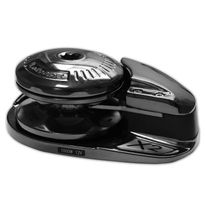 Lofrans Project 1000 Windlass – 1000W, 12VDC, Chrome Low Profile Dark Version